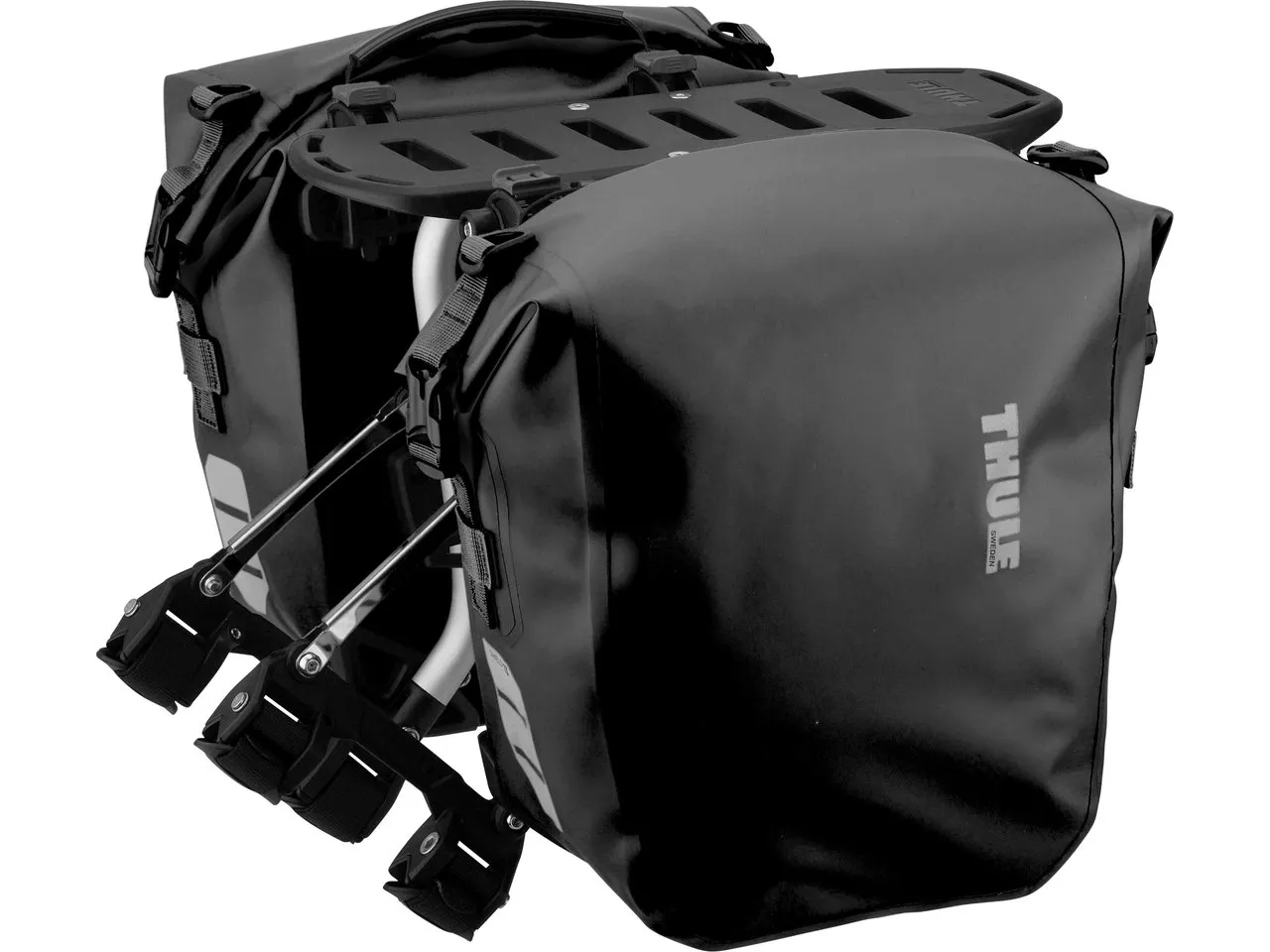 Thule Tour Rack Gepäckträger + Shield Pannier S Fahrradtaschen, Schwarz, 26L