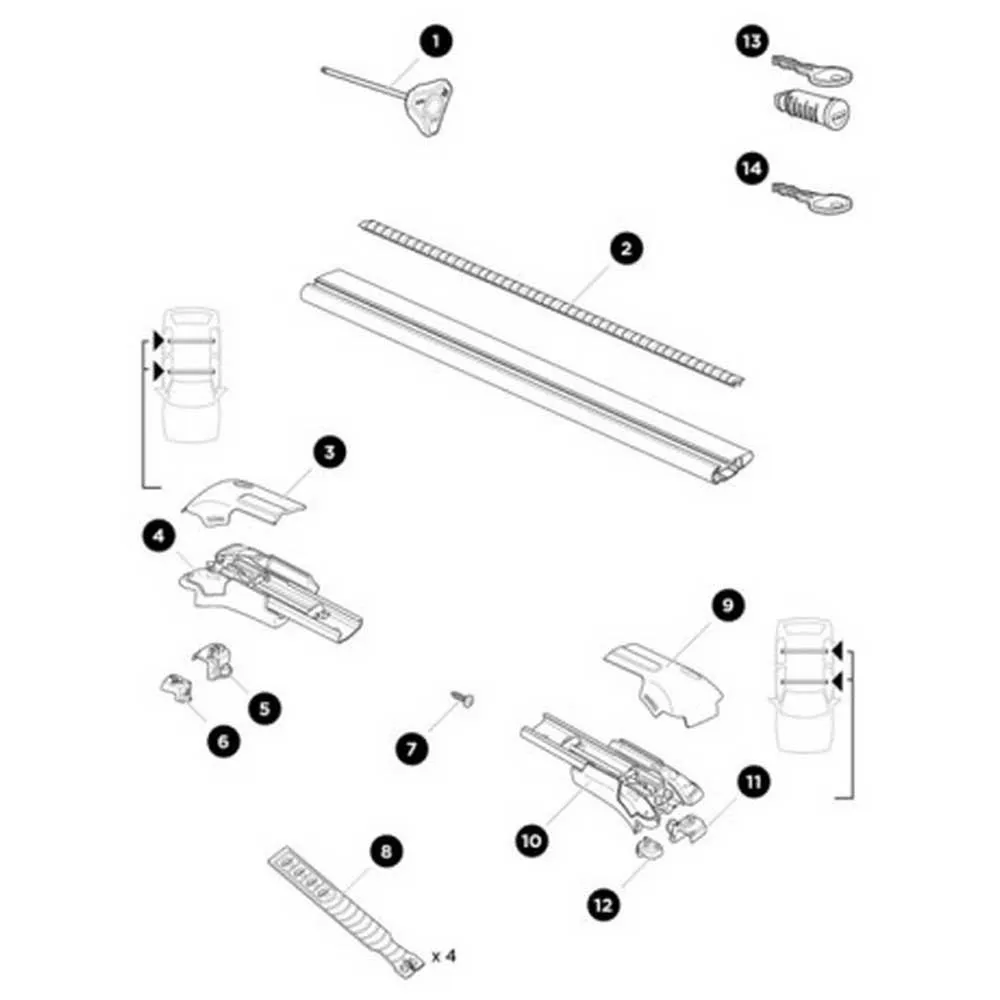 Thule Windbar Edge 9585 Left Terminal Ersatzteil, Black, One Size Thule Windbar Edge 9585 Left Terminal Ersatzteil, Black, One Size