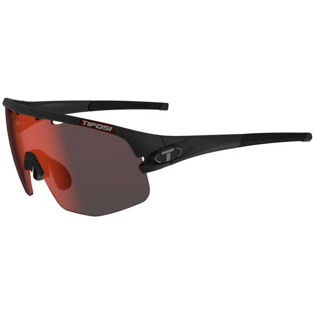 Tifosi Sledge Lite Clarion Fototec Sonnenbrille unisex, Matte black, Clarion Red/CAT3 Tifosi Sledge Lite Clarion Fototec Sonnenbrille unisex, Matte black, Clarion Red/CAT3