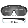 Tifosi Sledge Lite Clarion Interchangeable Sonnenbrille, Crystal smoke, Clarion Blue/CAT3 + AC Red/CAT2 + Clear/CAT0