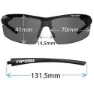 Tifosi Track Sonnenbrille, Gloss black, Smoke/CAT3