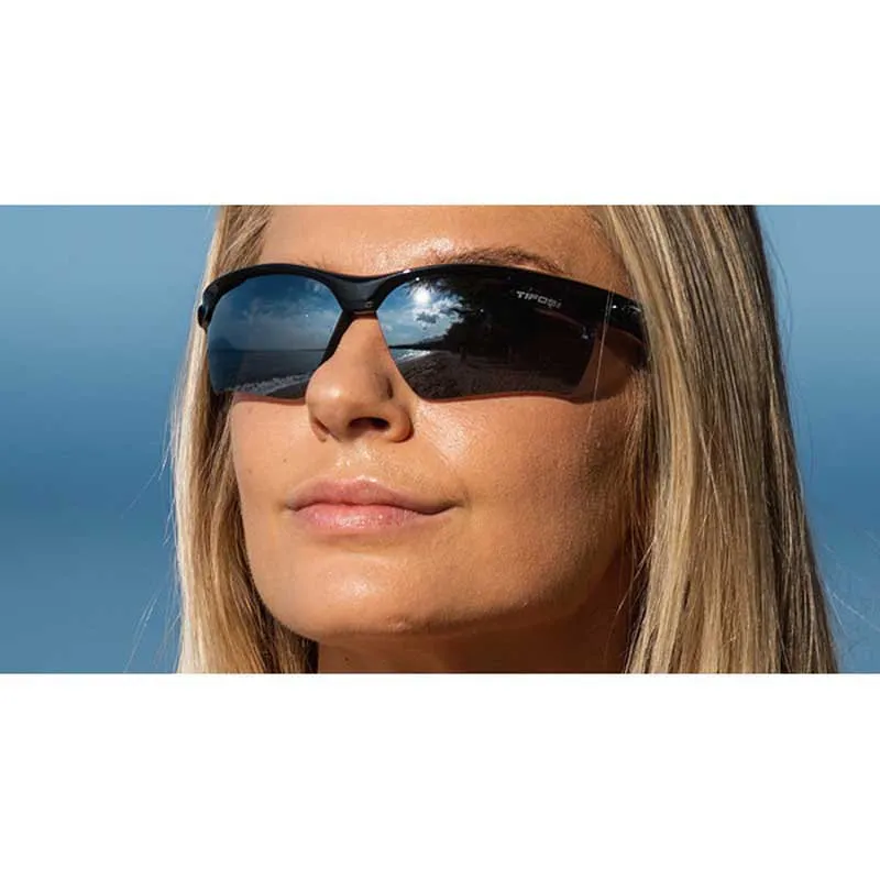 Tifosi Vero Polarisierte Sonnenbrille, Gloss black, Smoke Polarized/CAT3