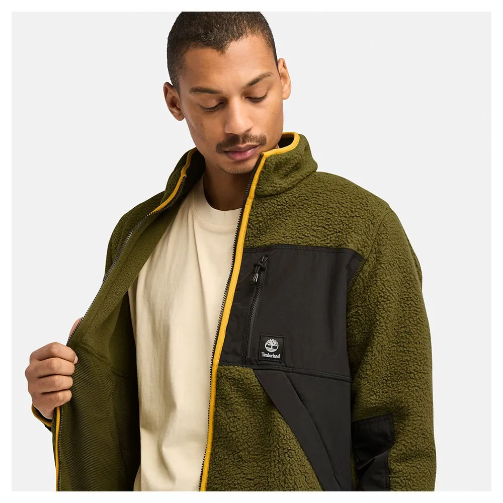 Timberland Sherpa Mix Media Fleece Mit Durchgehendem Reißverschluss Timberland Sherpa Mix Media Fleece Mit Durchgehendem Reißverschluss