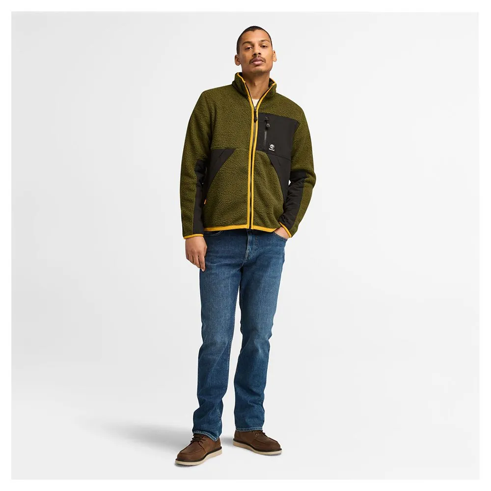 Timberland Sherpa Mix Media Fleece Mit Durchgehendem Reißverschluss Timberland Sherpa Mix Media Fleece Mit Durchgehendem Reißverschluss