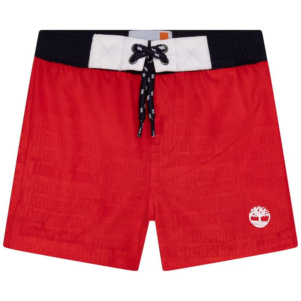 Timberland T04a28 Badeshorts, Red, 3Y