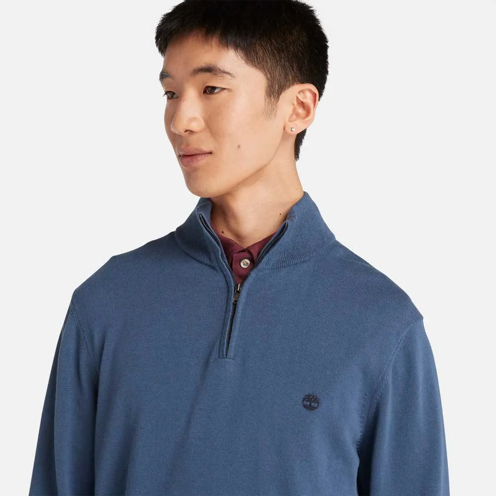 Timberland Williams River Cotton Yd Halbreißverschluss-sweatshirt, Dark denim Timberland Williams River Cotton Yd Halbreißverschluss-sweatshirt, Dark denim