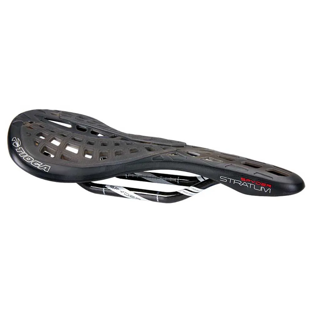 Tioga Spyder Stratum Carbon Sattel, Black / black smoke, 135mm