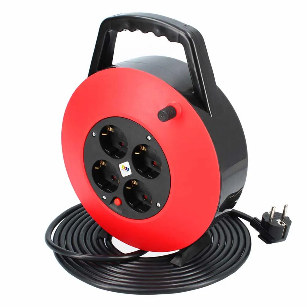 Tm Electron Tmuad210 4 Outlets 10 M Kabeltrommel, Red, One Size Tm Electron Tmuad210 4 Outlets 10 M Kabeltrommel, Red, One Size
