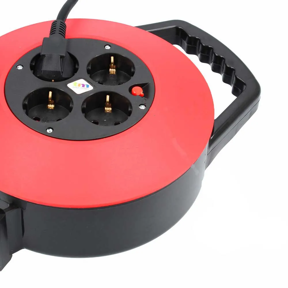 Tm Electron Tmuad210 4 Outlets 10 M Kabeltrommel, Red, One Size Tm Electron Tmuad210 4 Outlets 10 M Kabeltrommel, Red, One Size