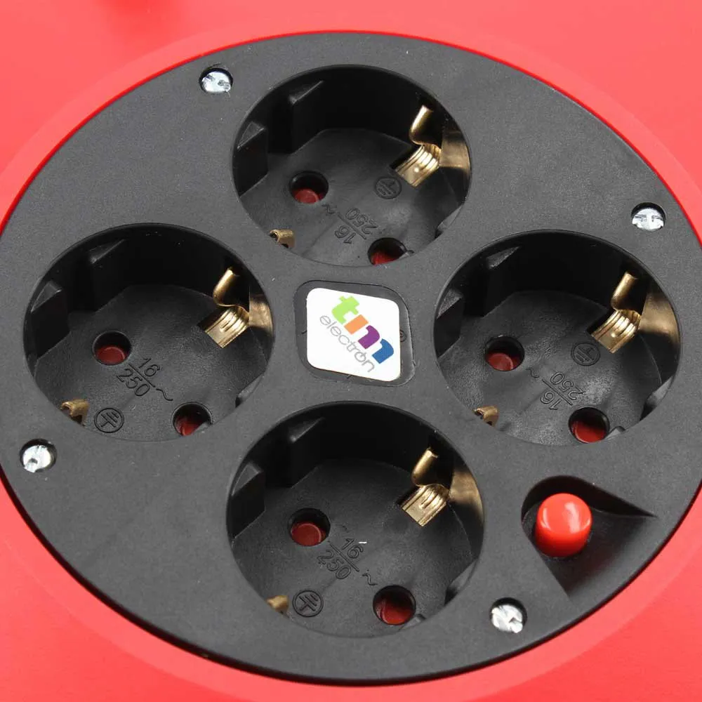 Tm Electron Tmuad215 4 Outlets 15 M Kabeltrommel, Red, One Size Tm Electron Tmuad215 4 Outlets 15 M Kabeltrommel, Red, One Size
