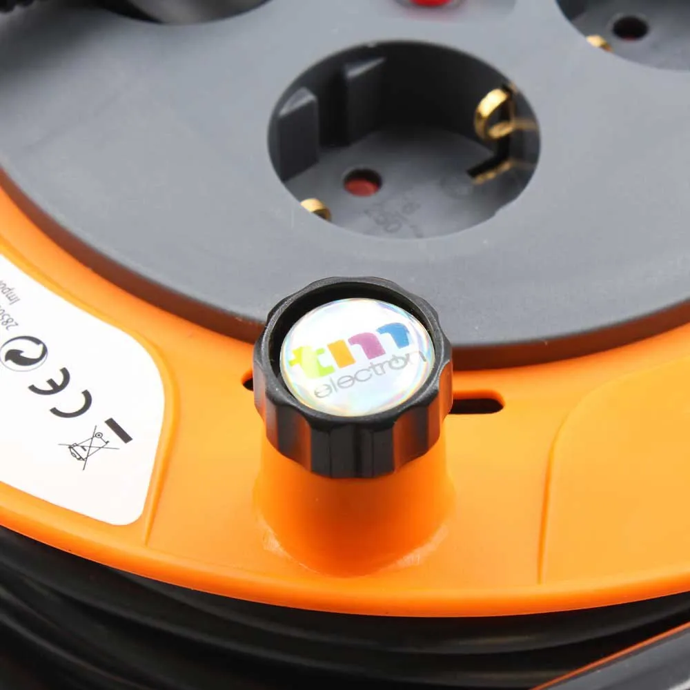 Tm Electron Tmuad225 4 Outlets 25 M Kabeltrommel, Orange, One Size Tm Electron Tmuad225 4 Outlets 25 M Kabeltrommel, Orange, One Size