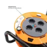 Tm Electron Tmuad225 4 Outlets 25 M Kabeltrommel, Orange, One Size