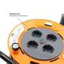 Tm Electron Tmuad250 4 Outlets 50 M Kabeltrommel, Orange, One Size