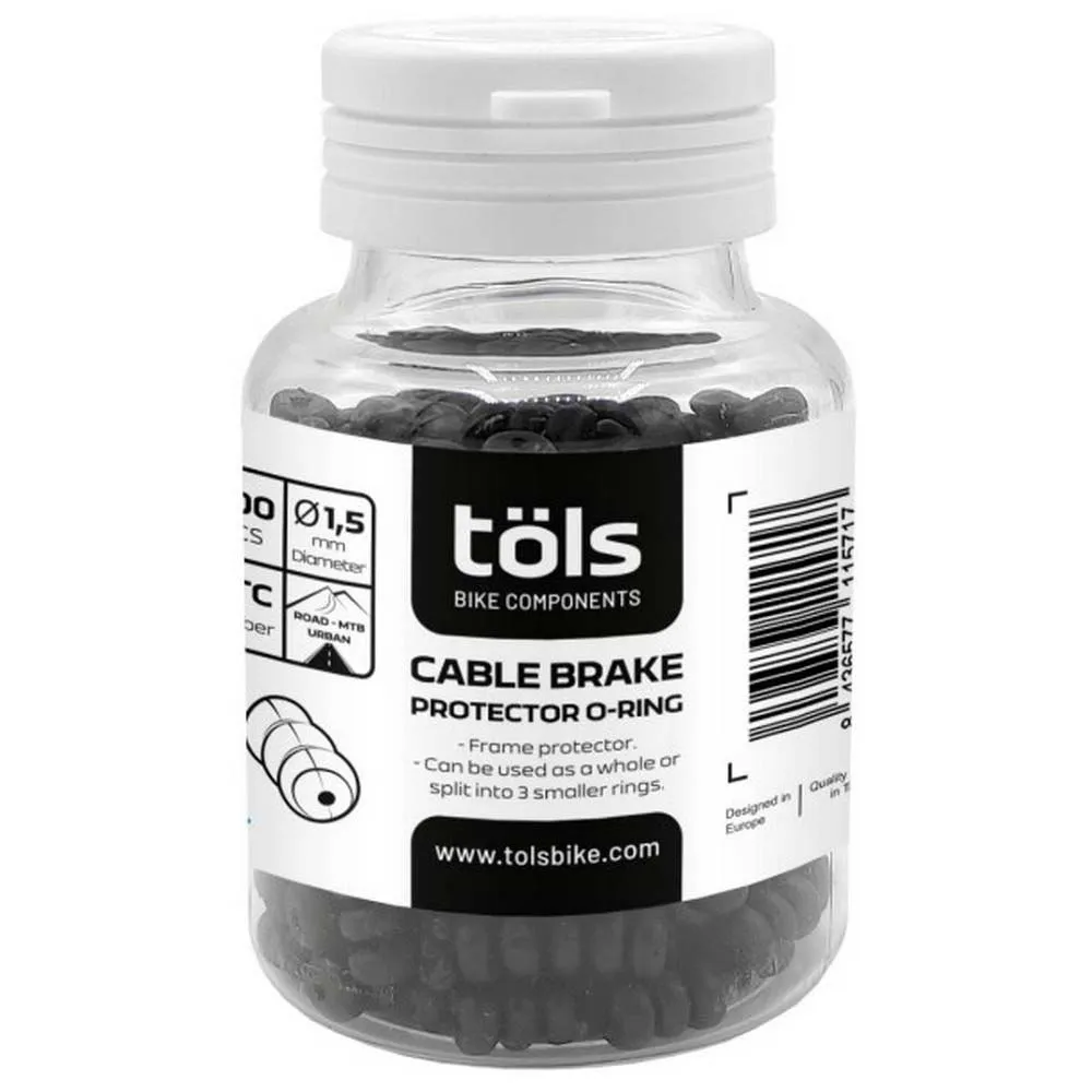 Töls Protector O-ring 1.5 Mm Bremskabel 200 Einheiten, Black, One Size Töls Protector O-ring 1.5 Mm Bremskabel 200 Einheiten, Black, One Size