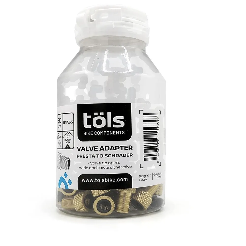 Töls Ventiladapter 50 Einheiten, Gold, One Size Töls Ventiladapter 50 Einheiten, Gold, One Size