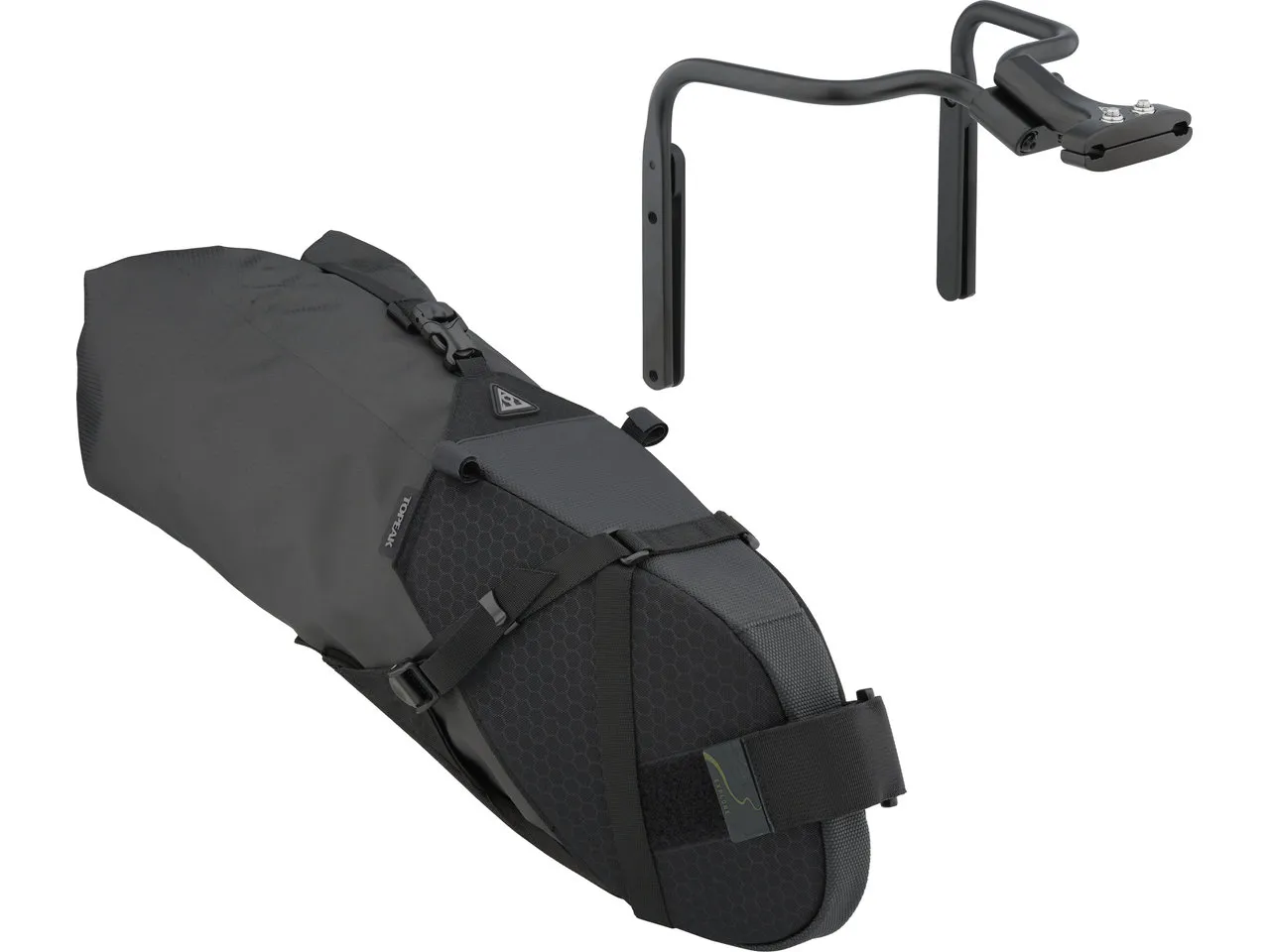 Topeak BackLoader X Satteltasche mit Wishbone Stütze, Schwarz, 10L