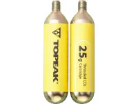 Topeak CO2 Ersatzkartuschen mit Gewinde 25 g - 2 Stück Topeak CO2 Ersatzkartuschen mit Gewinde 25 g - 2 Stück
