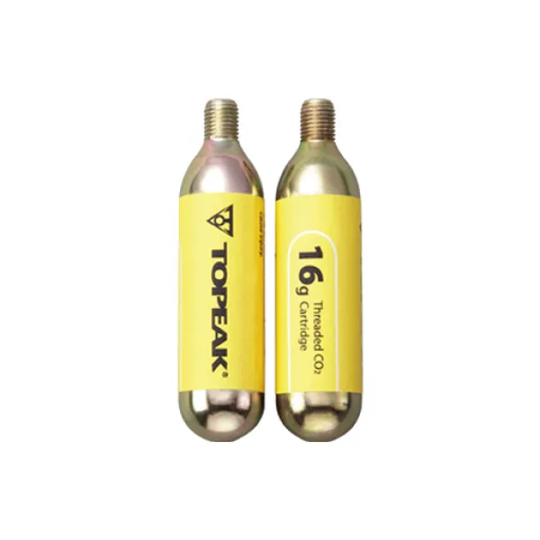 Topeak co2-Patronen Cartridge 16g Threated 2 pieces Unisex, gelb, TU