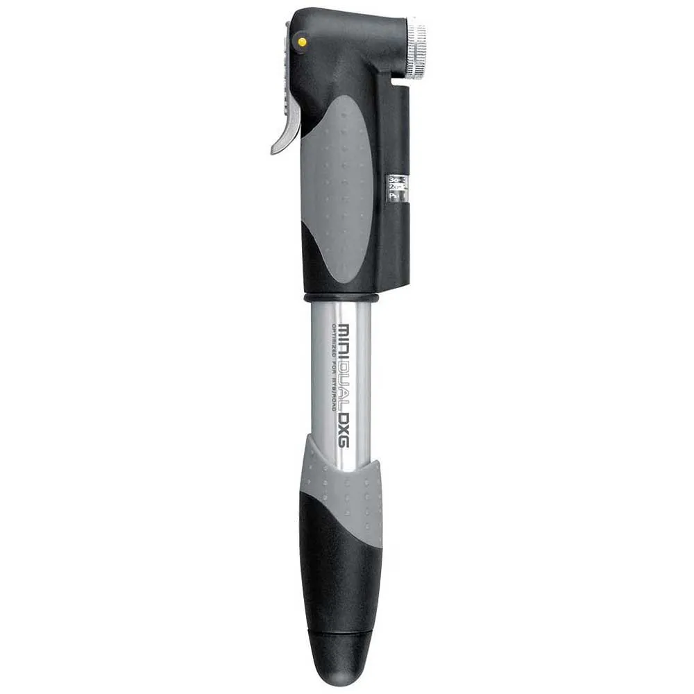 Topeak Dual Dxg Mini-pumpe, Black / silver, 120psi Topeak Dual Dxg Mini-pumpe, Black / silver, 120psi