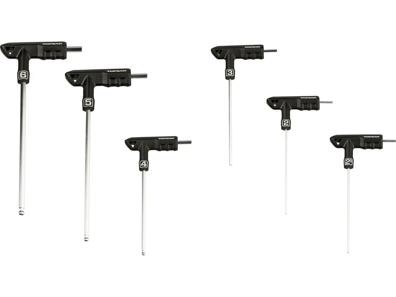 Topeak DuoHex Wrench Innensechskantschlüssel-Set T-Handle, Schwarz, one_size Topeak DuoHex Wrench Innensechskantschlüssel-Set T-Handle, Schwarz, one_size