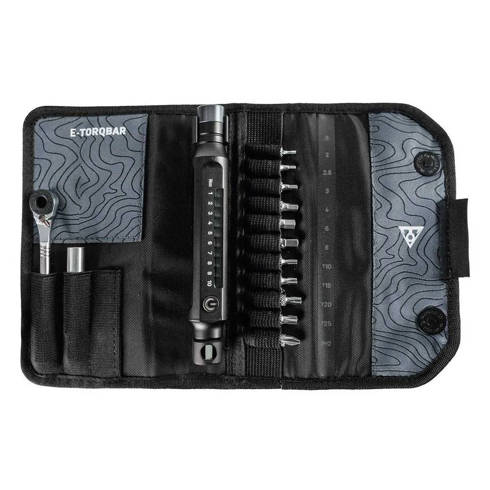 Topeak E-torqbar Torque Werkzeugkasten, Black / silver, One Size Topeak E-torqbar Torque Werkzeugkasten, Black / silver, One Size