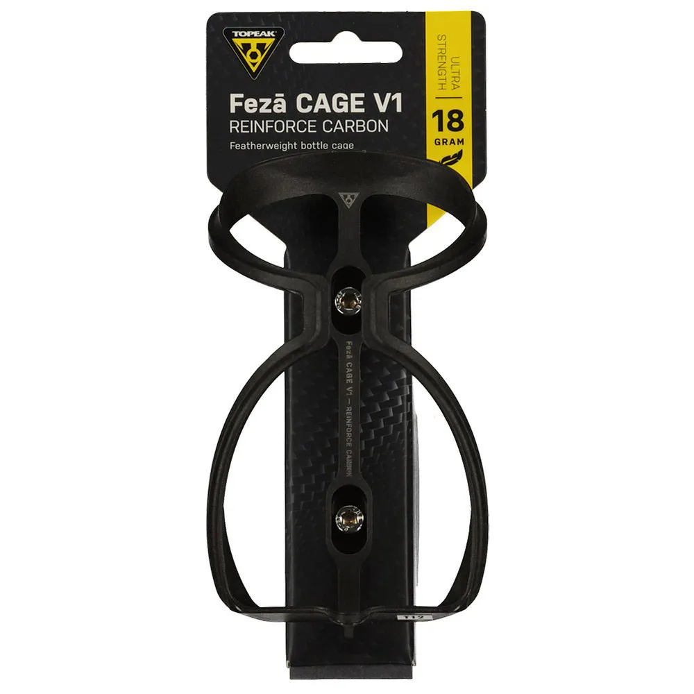 Topeak Feza V1 Reinforca Carbon Flaschenhalter, Black, One Size Topeak Feza V1 Reinforca Carbon Flaschenhalter, Black, One Size