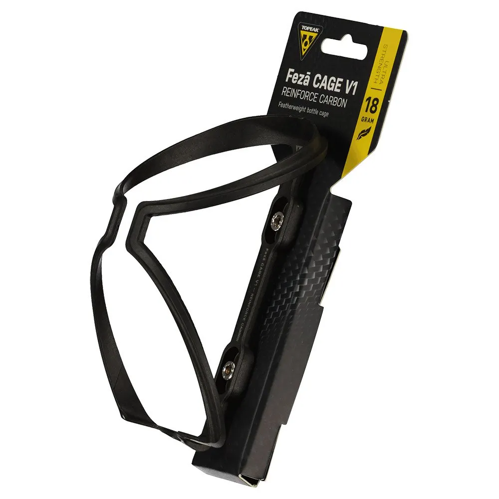 Topeak Feza V1 Reinforca Carbon Flaschenhalter, Black, One Size Topeak Feza V1 Reinforca Carbon Flaschenhalter, Black, One Size