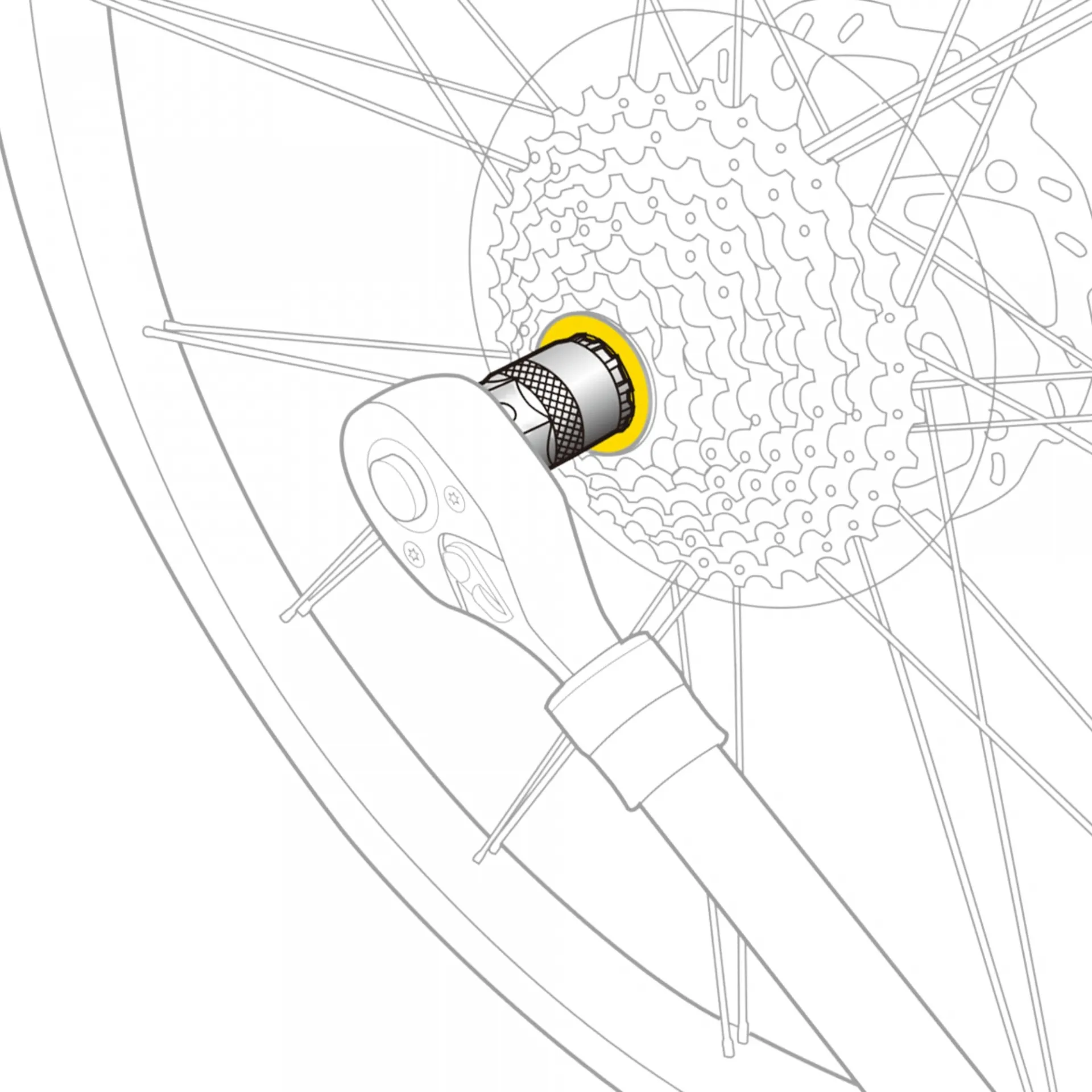 Topeak Freewheel Remover Kassettenverschlussnuss, Grau, one_size