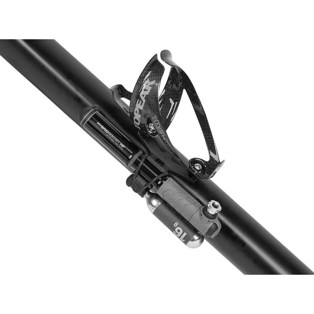 Topeak Hybrid Rocket Hp With 16g Threaded Co2 Cartridge Mini-pumpe, Black / grey, 160psi Topeak Hybrid Rocket Hp With 16g Threaded Co2 Cartridge Mini-pumpe, Black / grey, 160psi