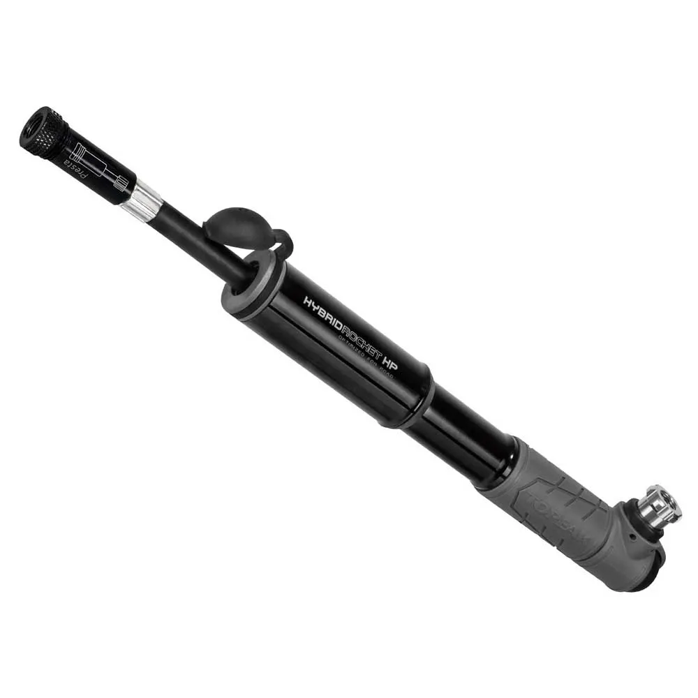 Topeak Hybrid Rocket Hp With 16g Threaded Co2 Cartridge Mini-pumpe, Black / grey, 160psi Topeak Hybrid Rocket Hp With 16g Threaded Co2 Cartridge Mini-pumpe, Black / grey, 160psi