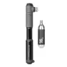 Topeak Hybrid Rocket Hp With 16g Threaded Co2 Cartridge Mini-pumpe, Black / grey, 160psi