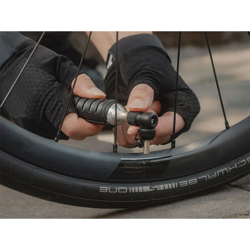 Topeak Nano Airbooster L Co2-inflator 25g, Black / silver, One Size Topeak Nano Airbooster L Co2-inflator 25g, Black / silver, One Size