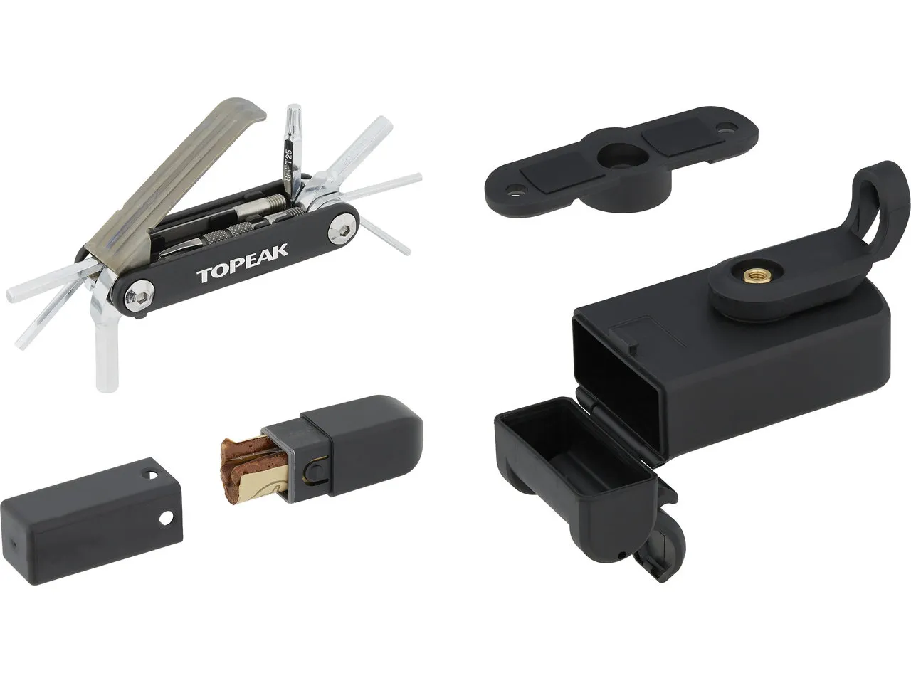 Topeak Ninja Master+ ToolBox T11 mit Tubi 11 Combo Multitool, Schwarz, One Size