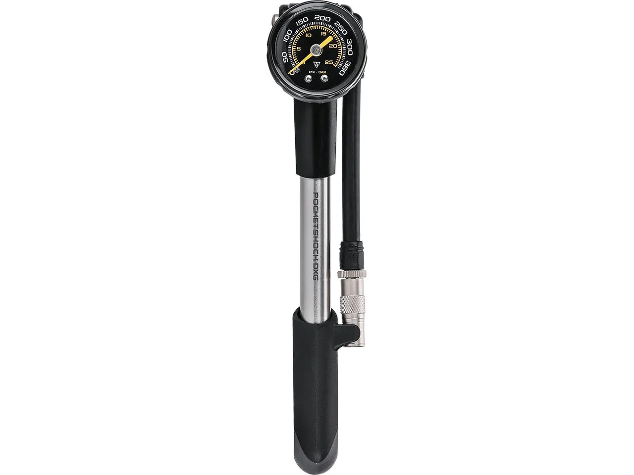 Topeak PocketShock DXG Dämpferpumpe, Black / steel, 360psi