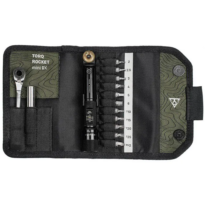 Topeak Rocket Mini Dx Torque Werkzeugkasten, Black / silver, One Size Topeak Rocket Mini Dx Torque Werkzeugkasten, Black / silver, One Size