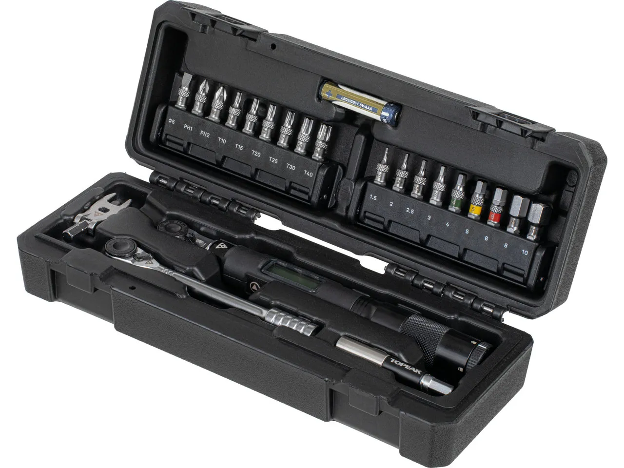 Topeak Torq Stick Pro Digital Werkzeugset mit digitalem Drehmomentschlüssel, Black, One Size