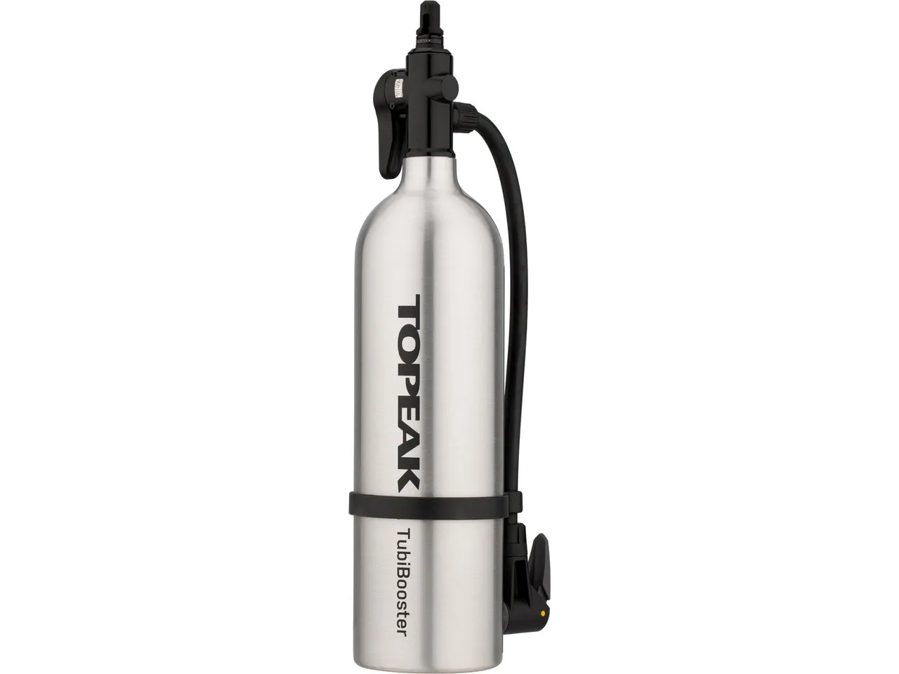 Topeak TubiBooster X CO2-Inflator mit Drucklufttank, Schwarz, One Size