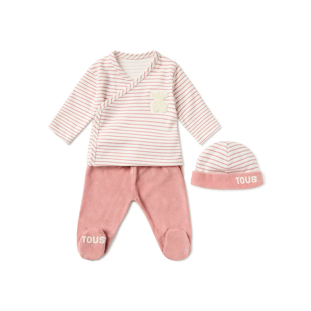 Tous Classic Langarm-set, Pink, 3MON