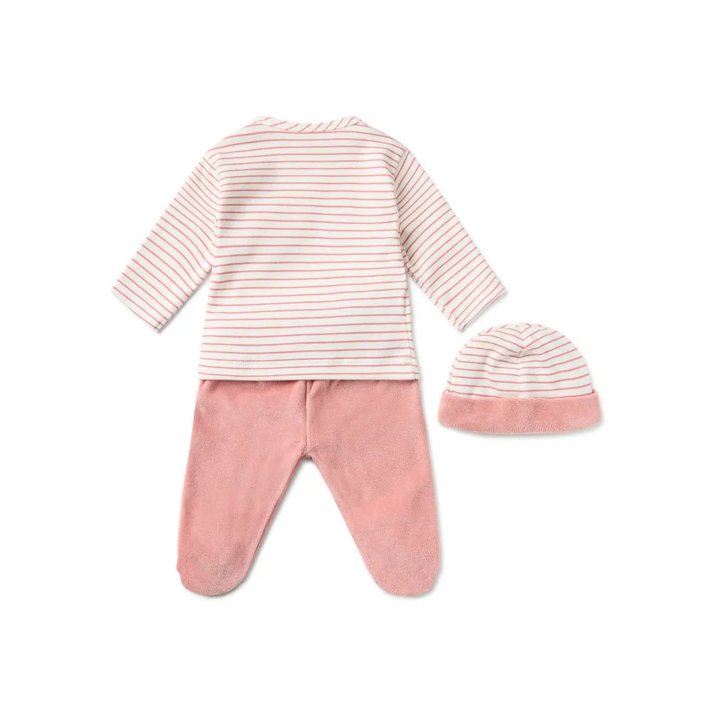 Tous Classic Langarm-set, Pink, 3MON
