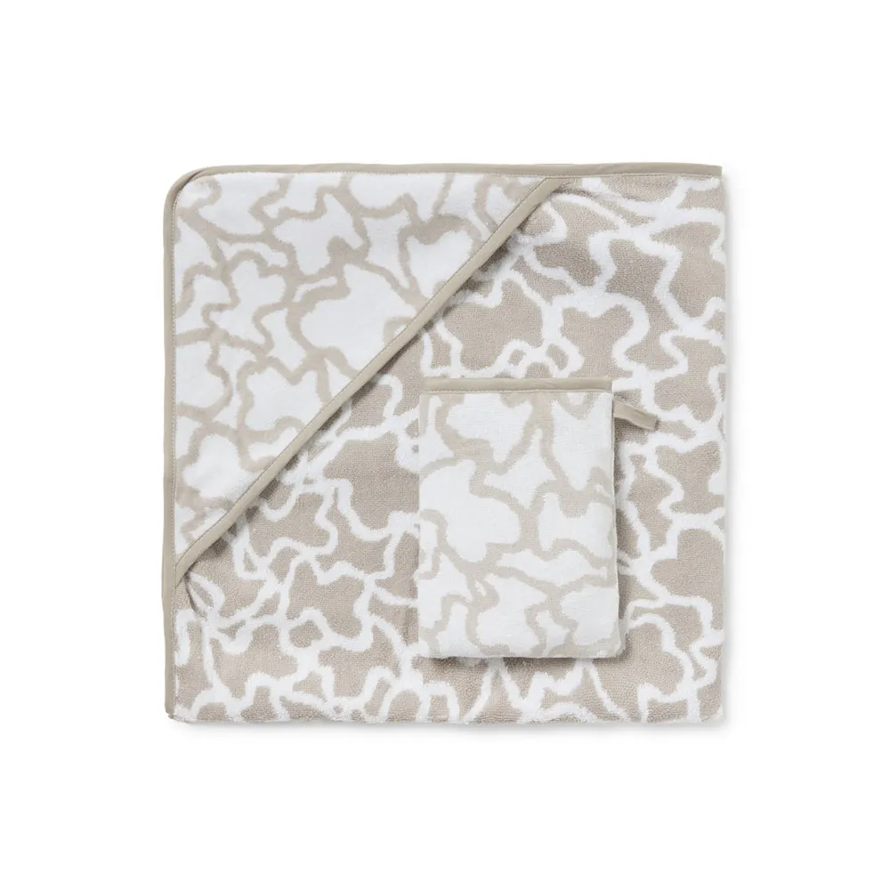 Tous Russisches Handtuch + Fäustling, Grey, One Size Tous Russisches Handtuch + Fäustling, Grey, One Size