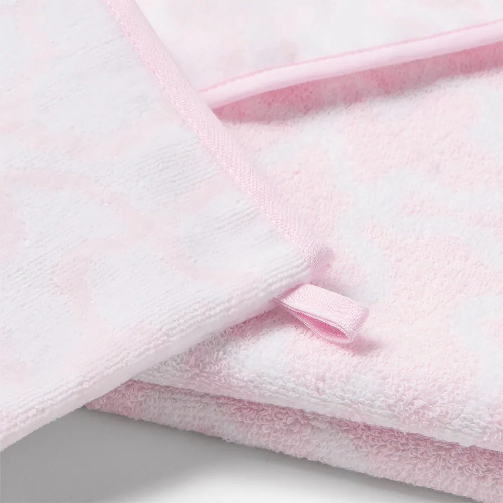 Tous Russisches Handtuch + Waschlappen, Pink, One Size Tous Russisches Handtuch + Waschlappen, Pink, One Size