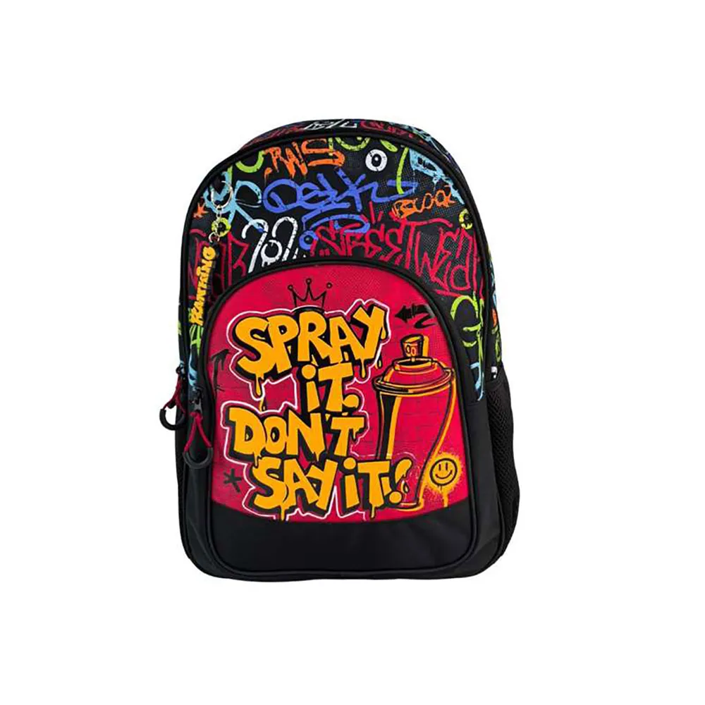 Toybags Anpassbarer Auto-rucksack Mit Zwei Fächern Für Graffiti, Multicolor Toybags Anpassbarer Auto-rucksack Mit Zwei Fächern Für Graffiti, Multicolor