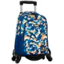Toybags Fortnite Blauer Camouflage-doppelrucksack Mit Anpassbarem Wagen Und 4 Lenkrollen 42x32x20 Cm, Multicolor