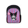 Toybags Kuromi Grundschule Doppel-fach Rucksack Trolley-fähig, Multicolor