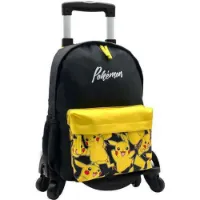 Toybags Pikachu Pokémon Anpassbarer Amerikanischer Doppelrucksack Mit Trolley 42x31x13.5 Cm Toybags Pikachu Pokémon Anpassbarer Amerikanischer Doppelrucksack Mit Trolley 42x31x13.5 Cm