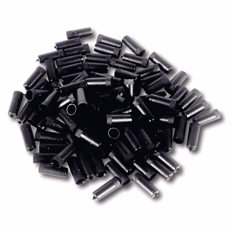 TRANSFIL Hüllenendstücke des selbsthemmenden hinteren Umwerfers (x100) Unisex, schwarz, 4mm