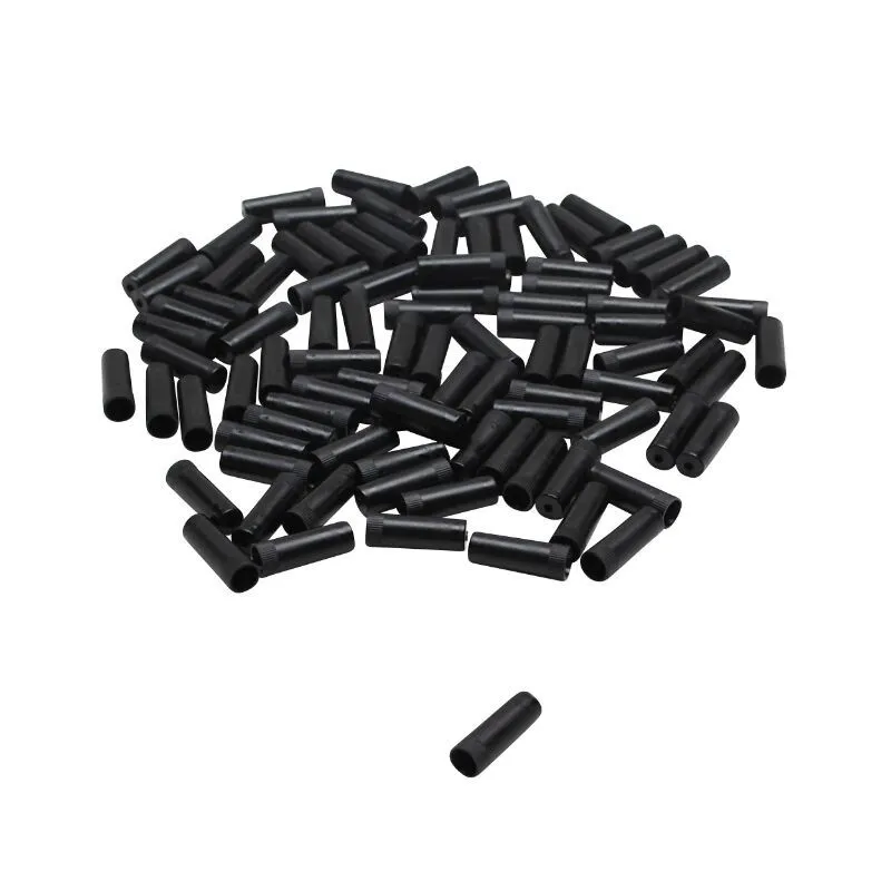TRANSFIL Packung mit 100 Bremsmantel-Endstücken Unisex, schwarz, 5mm TRANSFIL Packung mit 100 Bremsmantel-Endstücken Unisex, schwarz, 5mm