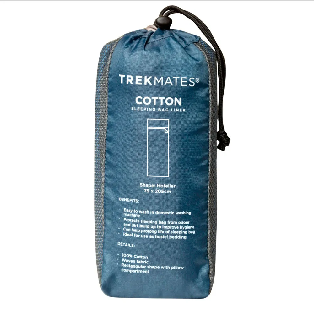 Trekmates Cotton Hotelier Schlafsack Inlett, Blue Trekmates Cotton Hotelier Schlafsack Inlett, Blue