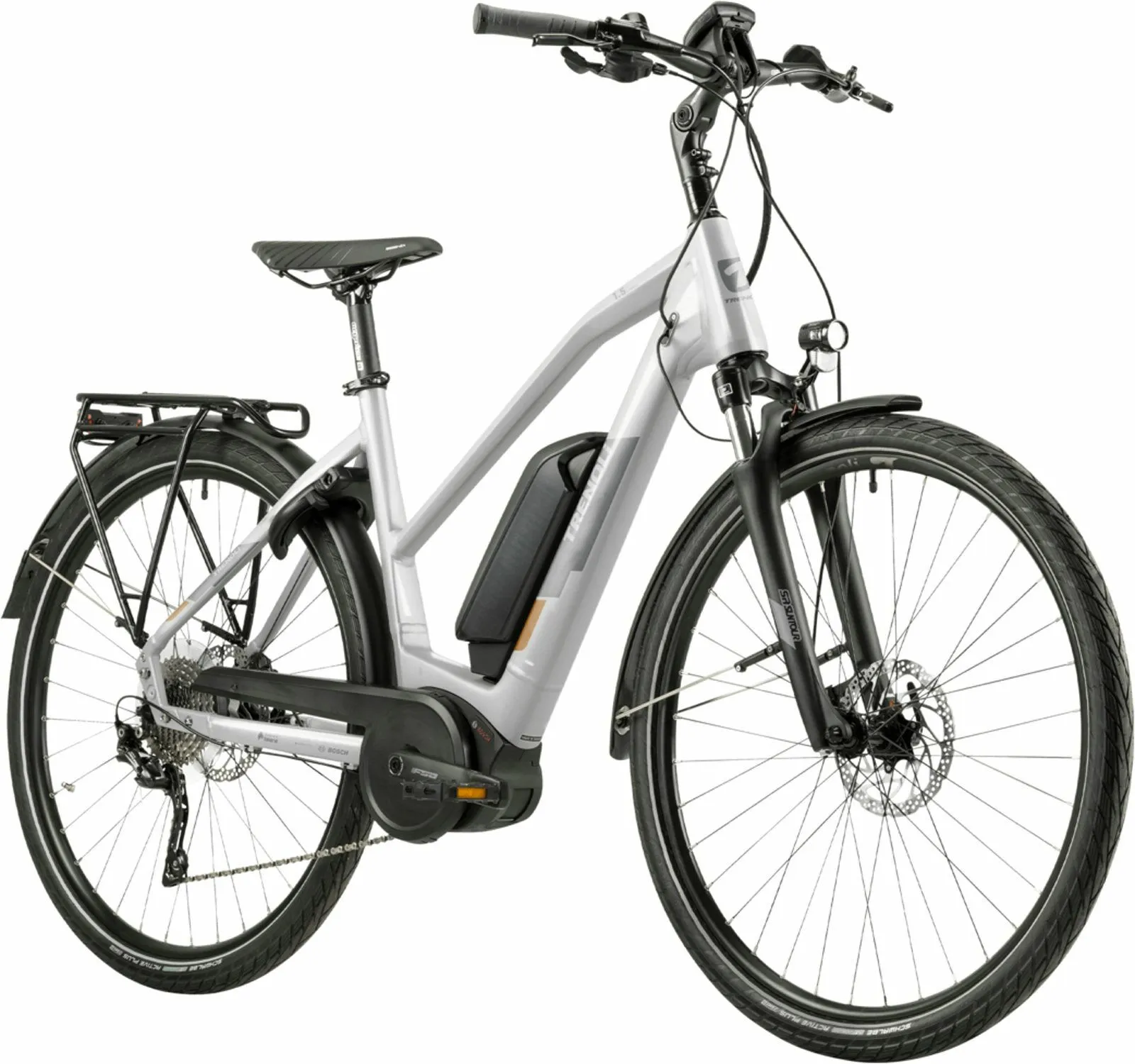 Trenoli BRENTA sportivo T silver-glänzend 2024 28" 500 Wh Trapez