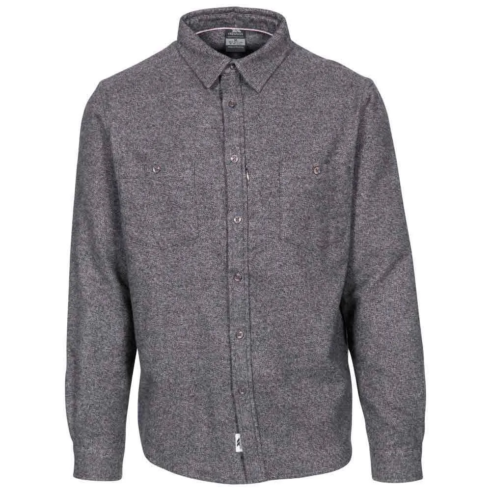 Trespass Buddworthwas Langarmhemd, Dark grey marl Trespass Buddworthwas Langarmhemd, Dark grey marl